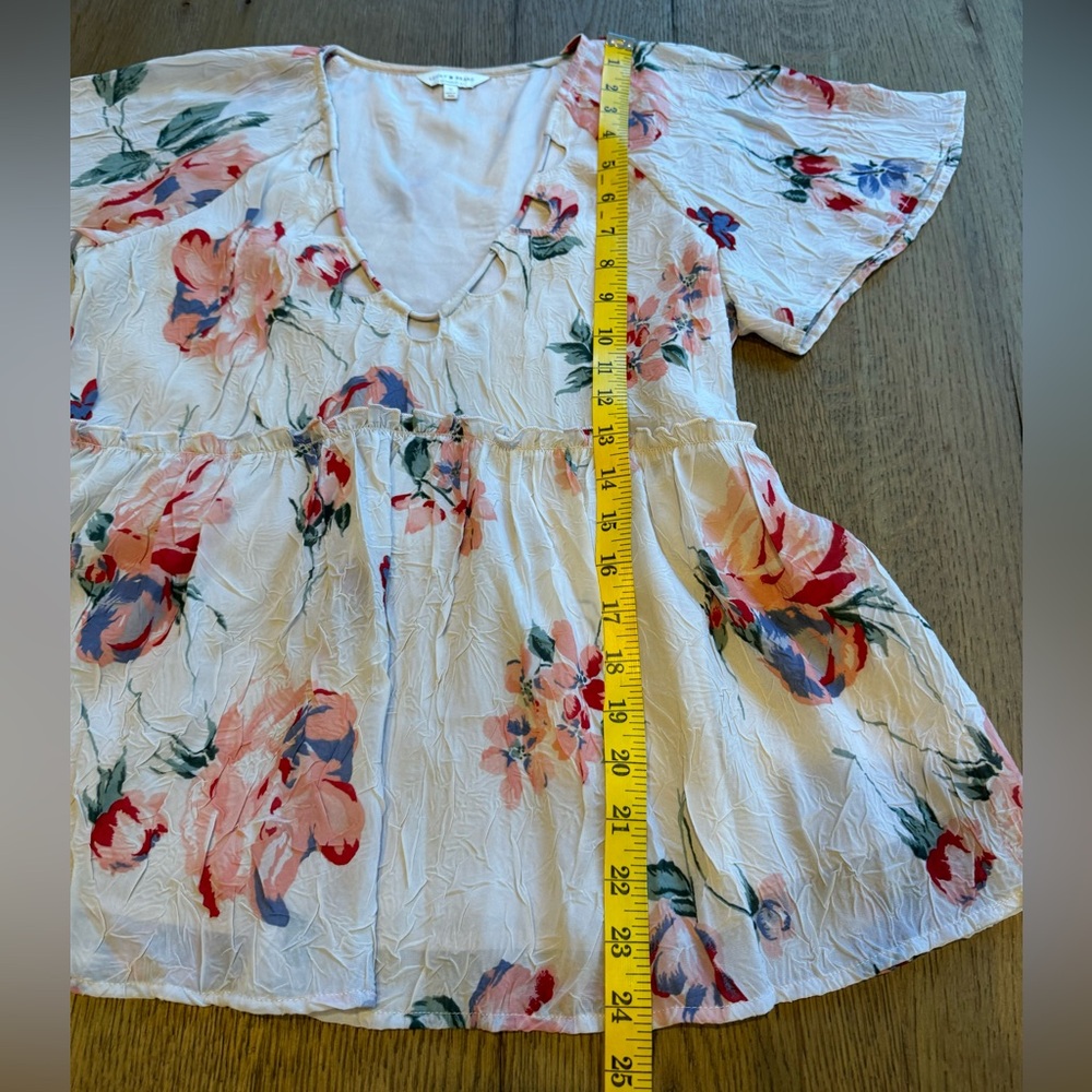 Lucky Brand / Floral Peasant Blouse Sz S - Picture 6 of 11